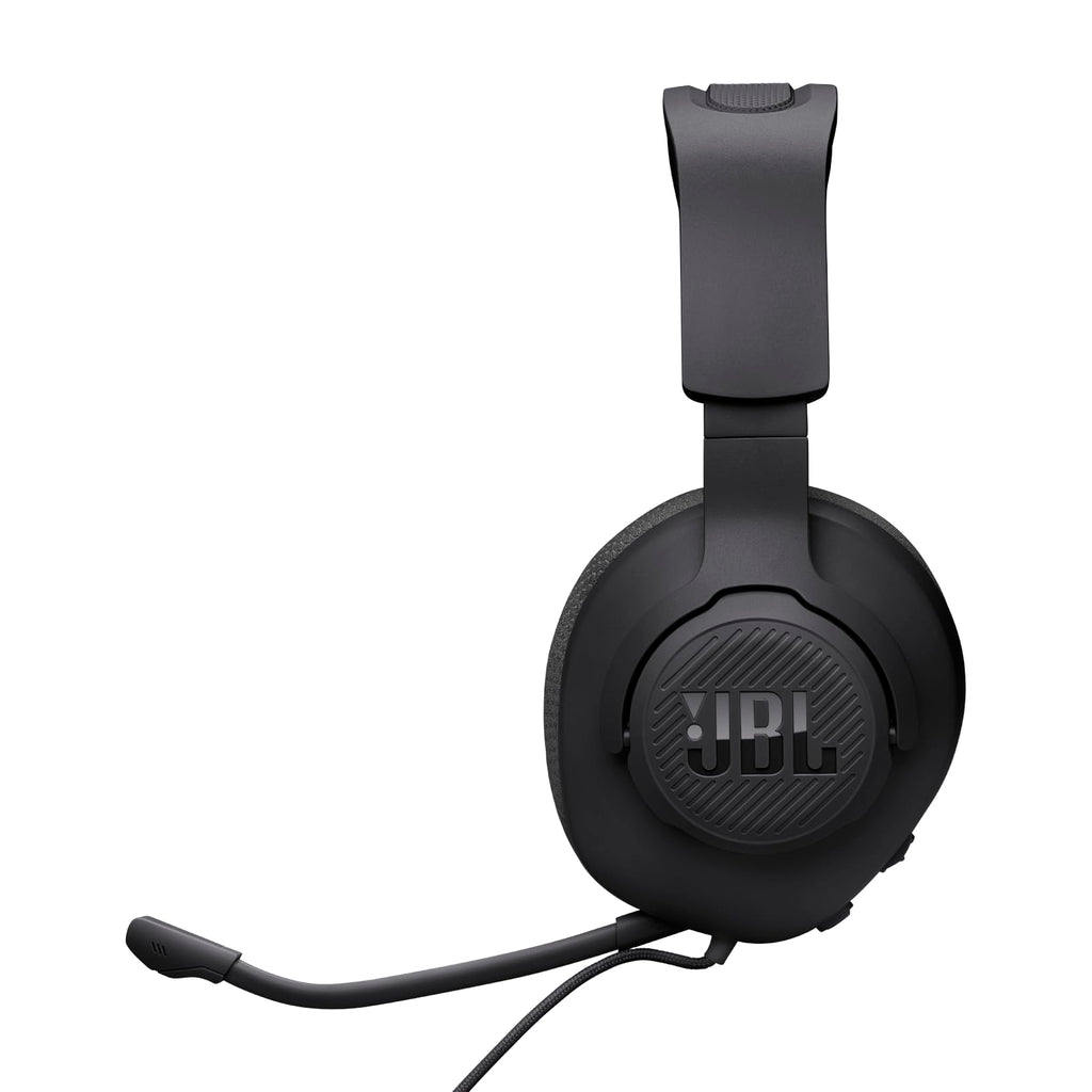 JBL Quantum 100M2 Headset Circumaural para Gaming, JBL QuantumSOUND Signature, Cabo de Áudio 3,5 mm, Compatível com Múltiplas Plataformas, Microfone Removível, Função Mudo, Preto