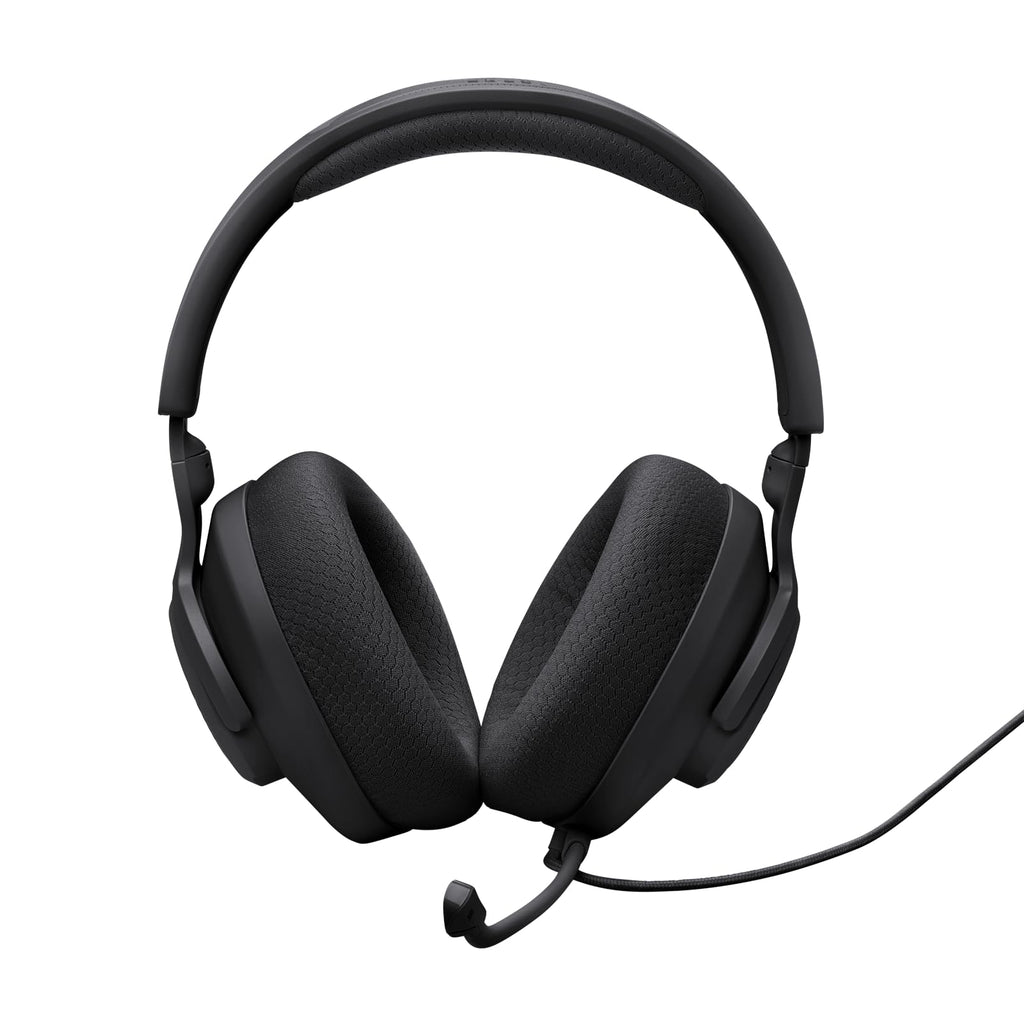 JBL Quantum 100M2 Headset Circumaural para Gaming, JBL QuantumSOUND Signature, Cabo de Áudio 3,5 mm, Compatível com Múltiplas Plataformas, Microfone Removível, Função Mudo, Preto