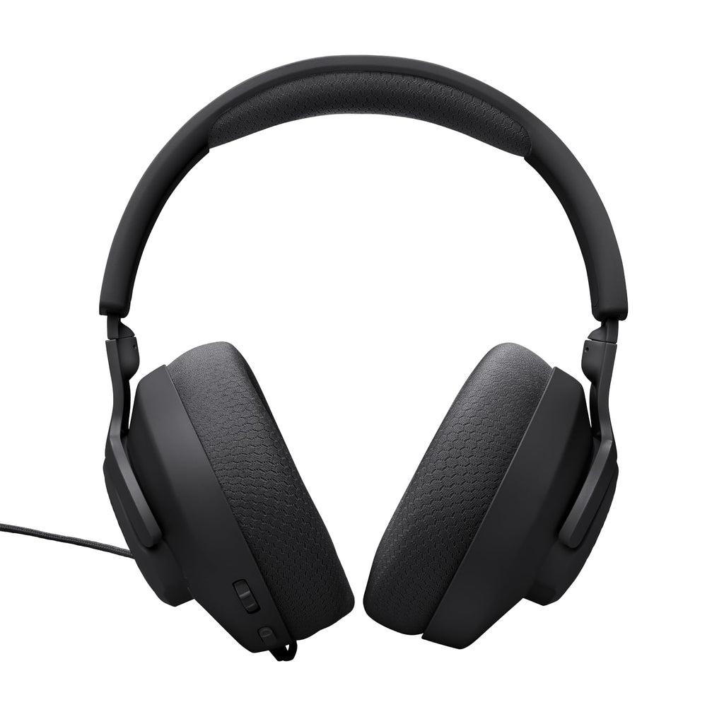 JBL Quantum 100M2 Headset Circumaural para Gaming, JBL QuantumSOUND Signature, Cabo de Áudio 3,5 mm, Compatível com Múltiplas Plataformas, Microfone Removível, Função Mudo, Preto
