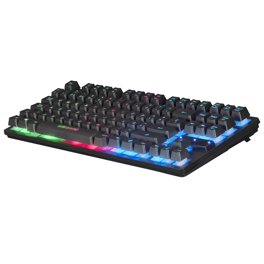 Mars Gaming MCP124, Layout Espanhol, Combo Gaming 3em1, Teclado Ergonômico H-Mech LED RGB, Mouse RGB 3200DPI Switches HUANO, Mousepad Nanotêxtil 360x260mm, Compatibilidade Multiplataforma, Preto