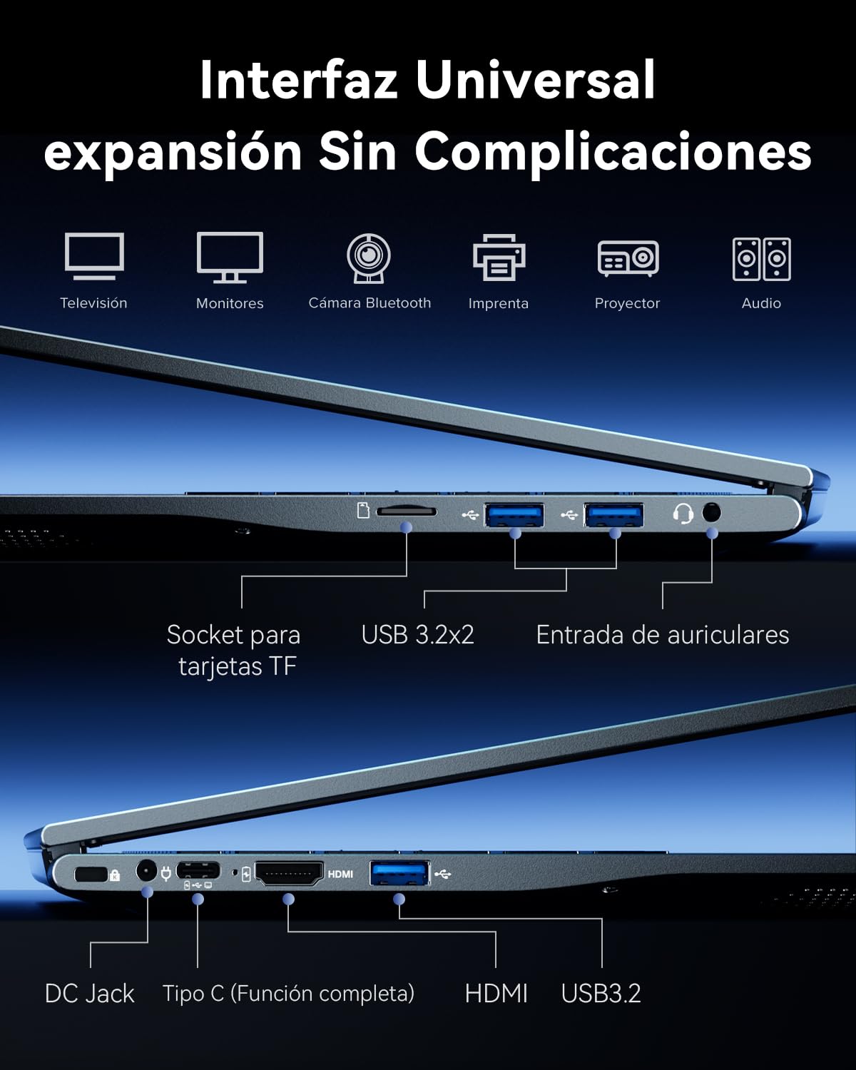 ACEMAGIC 16" FHD Notebook Ryzen 4300U até 3,7 GHz (Superior ao N95/3500U/3200U) Laptop 16GB RAM 512GB SSD Expansível a 2TB, Dobrável 180°, HDMI, Type-C, Computador para Escritório, Estudo e Uso Doméstico