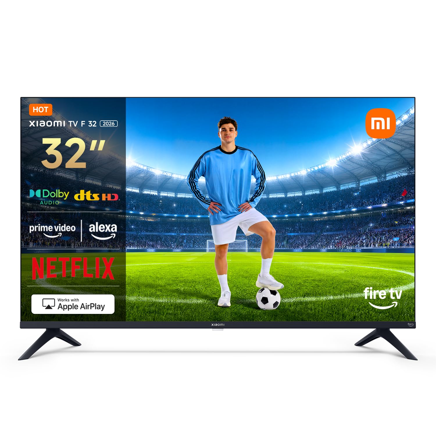 XIAOMI TV F 65, 65 Polegadas (165 cm), 4K UHD, Smart TV, Fire OS8, Controle por Voz Alexa, HDR10, MEMC, Modo Game Boost 120Hz, Compatível com Apple AirPlay