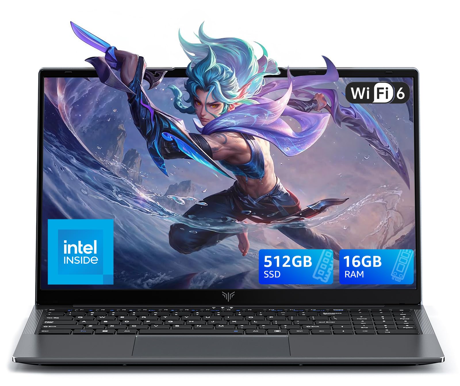 ACEMAGIC 16" FHD Notebook Ryzen 4300U até 3,7 GHz (Superior ao N95/3500U/3200U) Laptop 16GB RAM 512GB SSD Expansível a 2TB, Dobrável 180°, HDMI, Type-C, Computador para Escritório, Estudo e Uso Doméstico