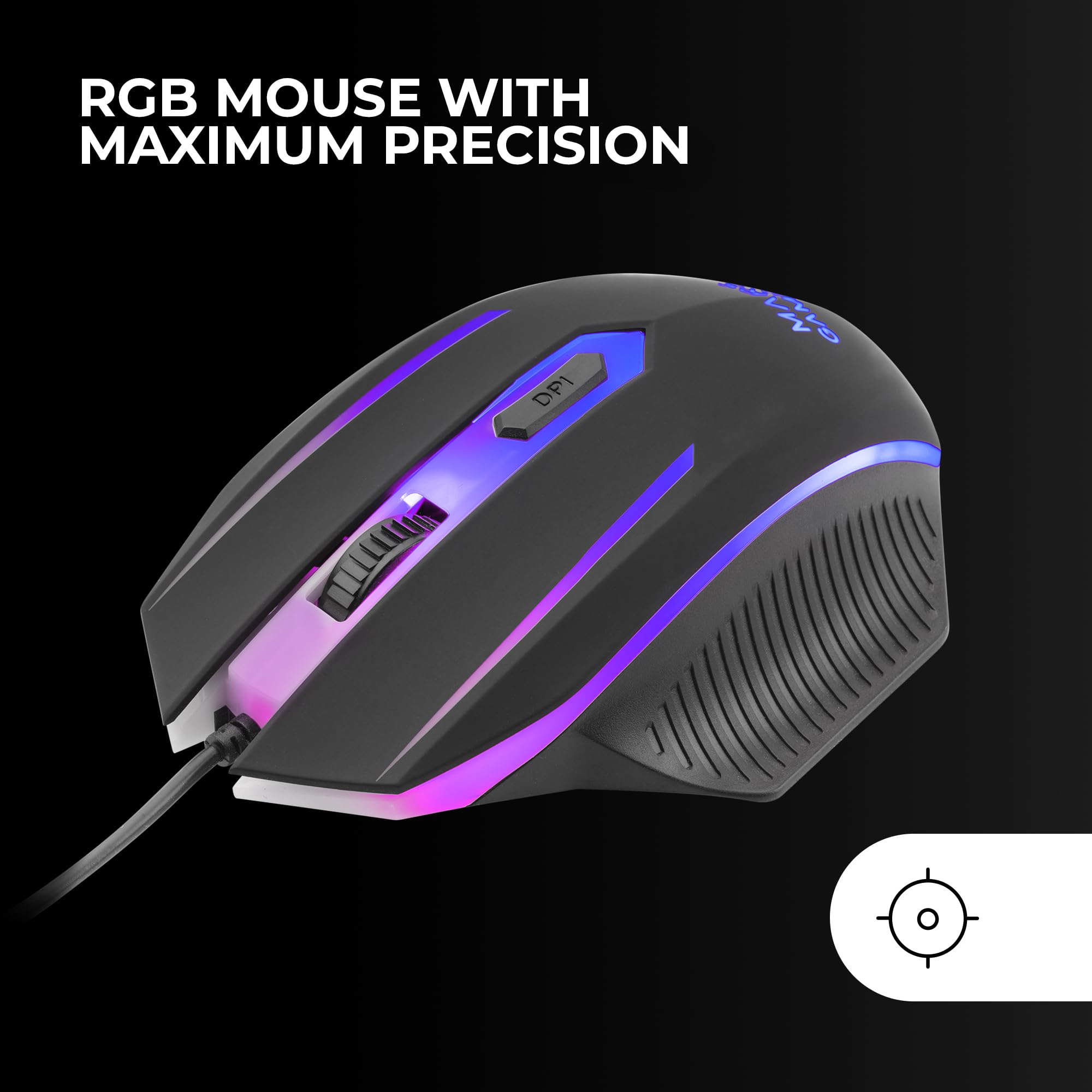 Mars Gaming MCP124, Layout Espanhol, Combo Gaming 3em1, Teclado Ergonômico H-Mech LED RGB, Mouse RGB 3200DPI Switches HUANO, Mousepad Nanotêxtil 360x260mm, Compatibilidade Multiplataforma, Preto