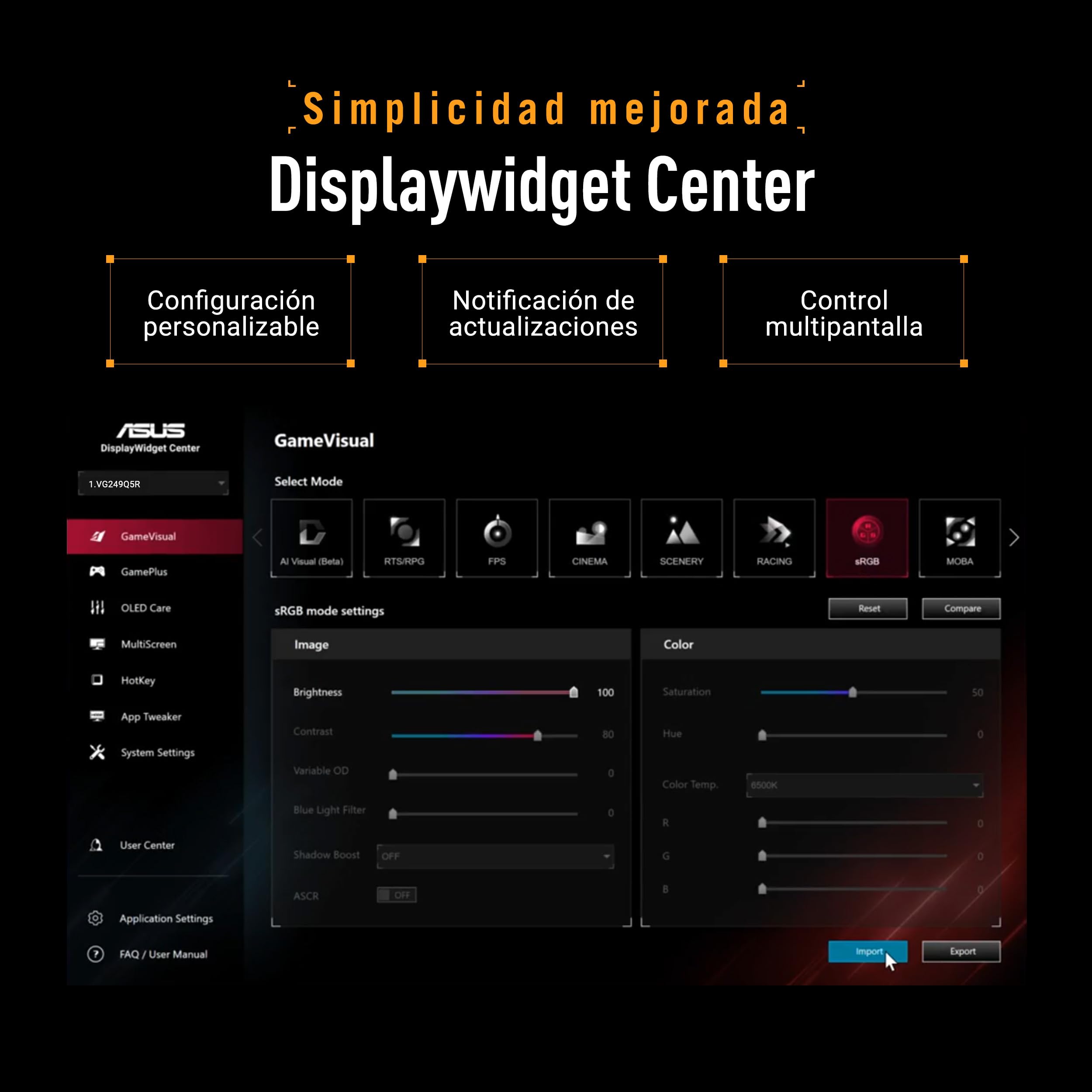ASUS TUF Gaming VG249Q5R - Monitor Fast IPS Full HD de 23,8" | 200 Hz, Fast IPS, ELMB, 0,3 ms GTG (mín), Alto-falante Estéreo, DisplayWidget Center, IA Visual