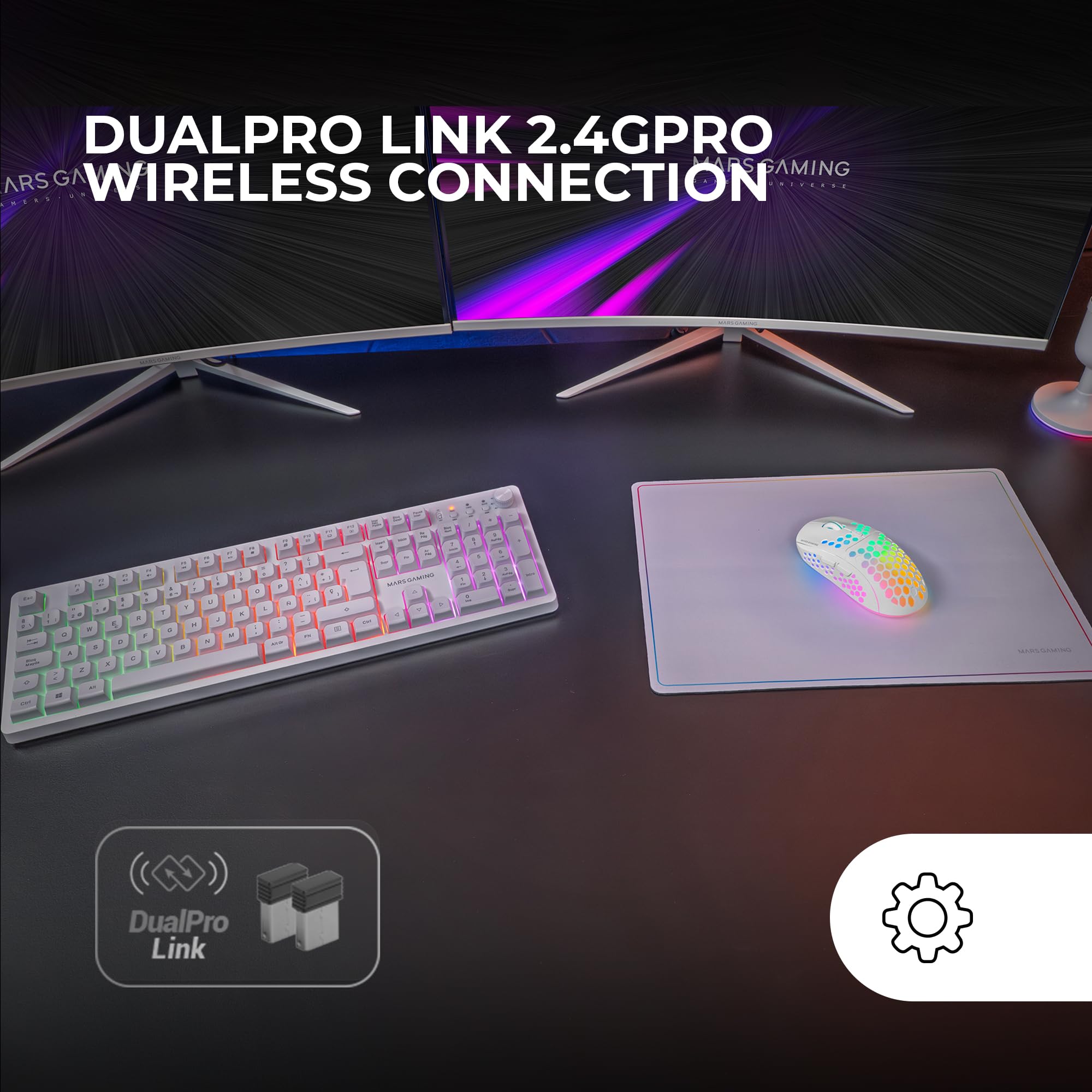 Mars Gaming MCP124, Layout Espanhol, Combo Gaming 3em1, Teclado Ergonômico H-Mech LED RGB, Mouse RGB 3200DPI Switches HUANO, Mousepad Nanotêxtil 360x260mm, Compatibilidade Multiplataforma, Preto