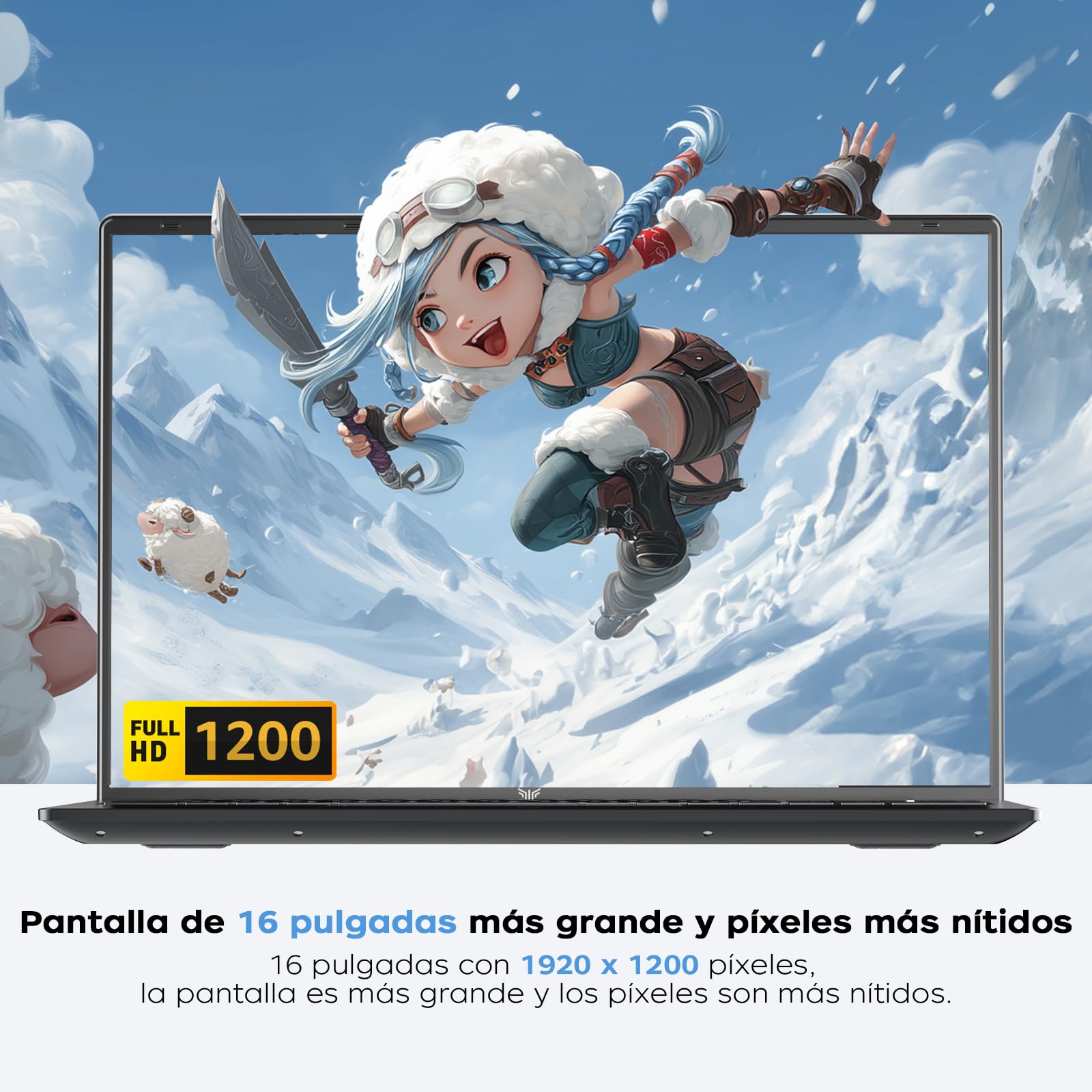 ACEMAGIC 16" FHD Notebook Ryzen 4300U até 3,7 GHz (Superior ao N95/3500U/3200U) Laptop 16GB RAM 512GB SSD Expansível a 2TB, Dobrável 180°, HDMI, Type-C, Computador para Escritório, Estudo e Uso Doméstico