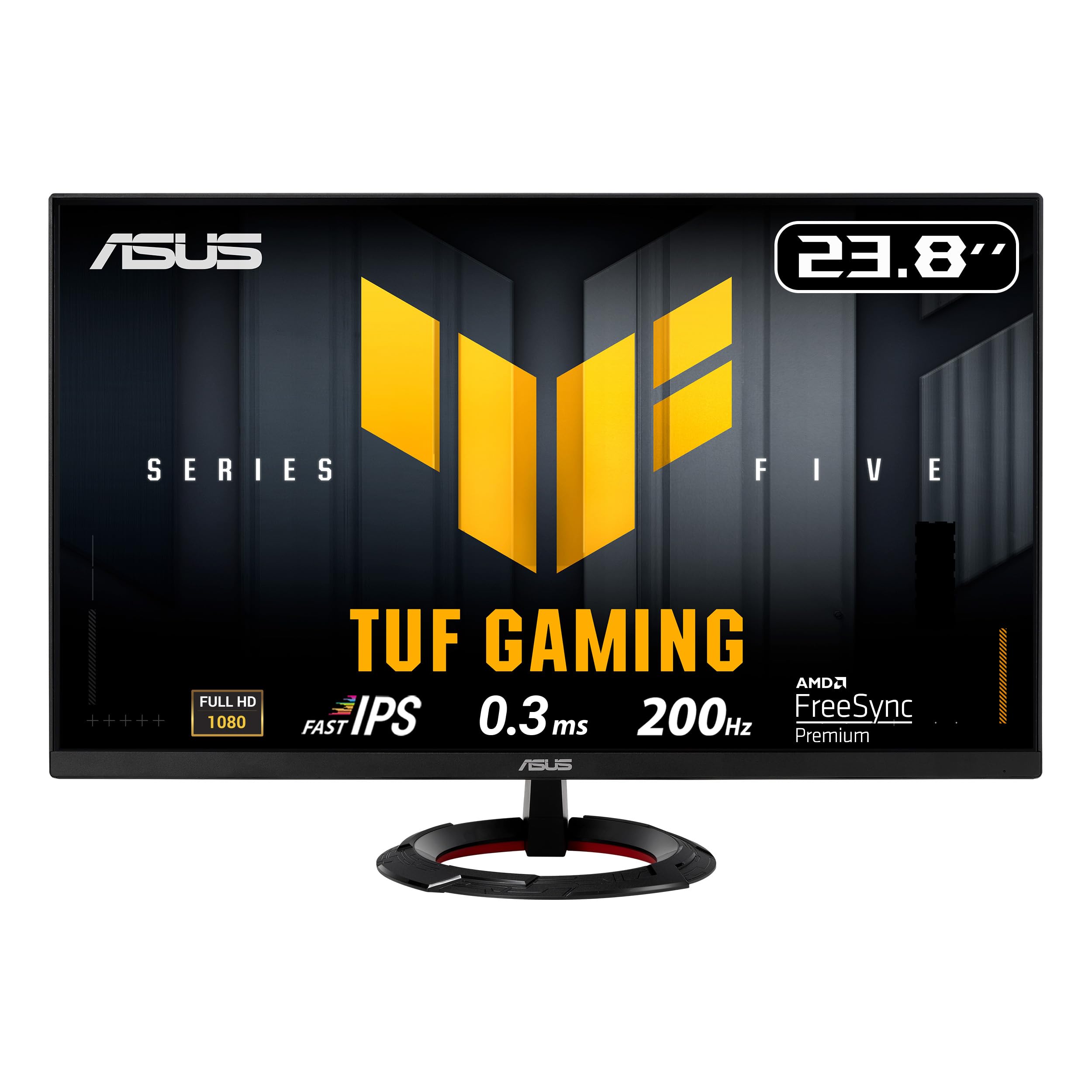 ASUS TUF Gaming VG249Q5R - Monitor Fast IPS Full HD de 23,8" | 200 Hz, Fast IPS, ELMB, 0,3 ms GTG (mín), Alto-falante Estéreo, DisplayWidget Center, IA Visual