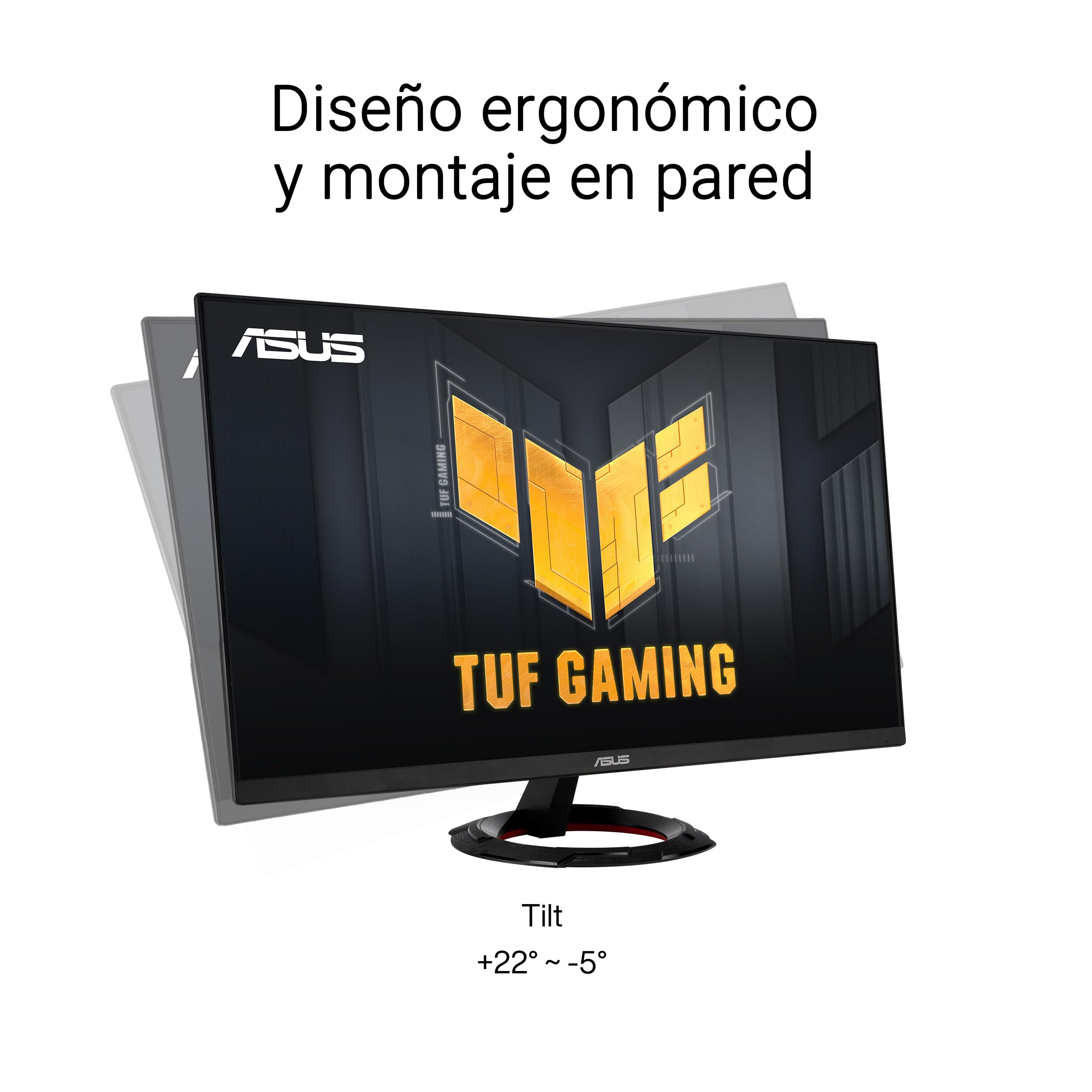 ASUS TUF Gaming VG249Q5R - Monitor Fast IPS Full HD de 23,8" | 200 Hz, Fast IPS, ELMB, 0,3 ms GTG (mín), Alto-falante Estéreo, DisplayWidget Center, IA Visual