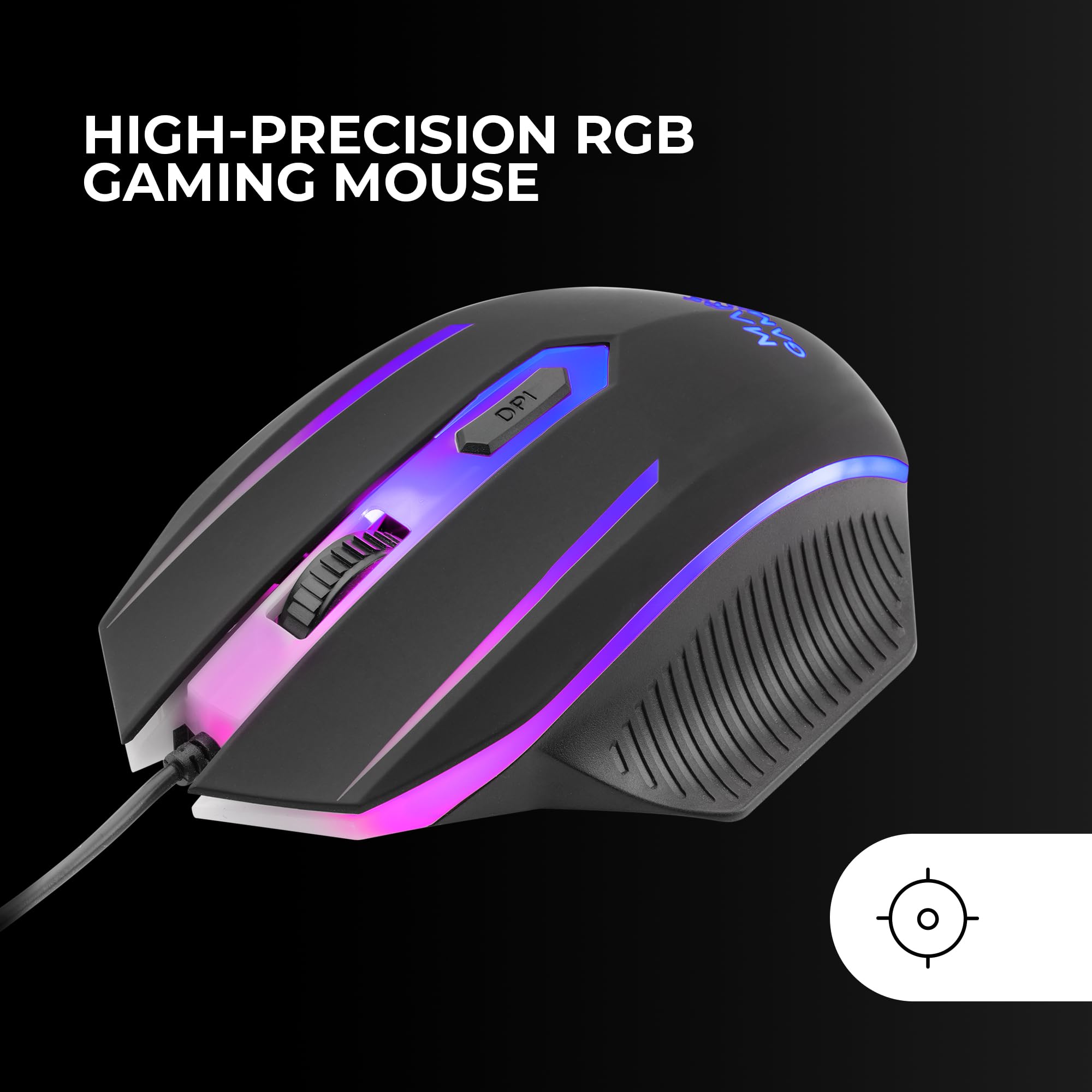 Mars Gaming MCP124, Layout Espanhol, Combo Gaming 3em1, Teclado Ergonômico H-Mech LED RGB, Mouse RGB 3200DPI Switches HUANO, Mousepad Nanotêxtil 360x260mm, Compatibilidade Multiplataforma, Preto