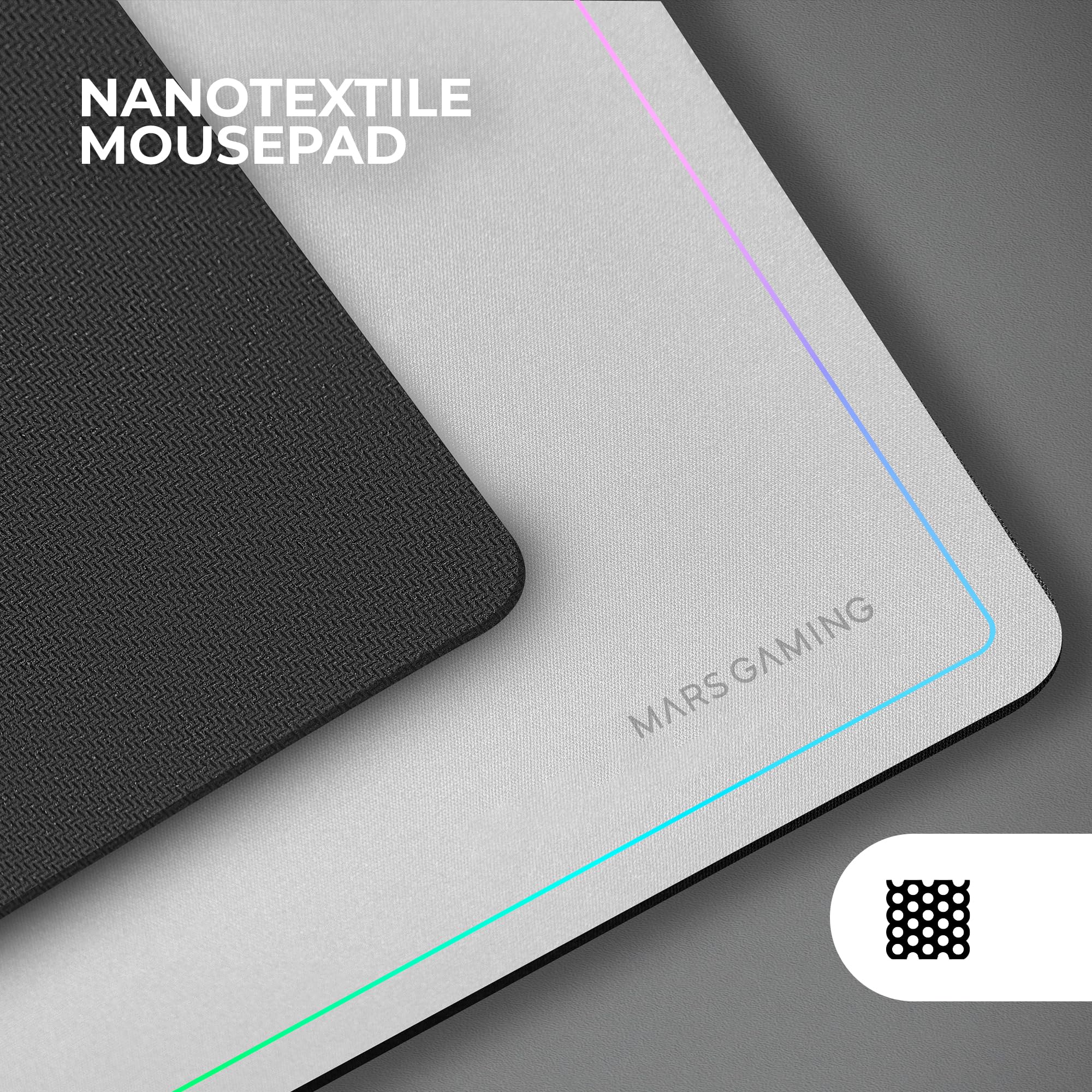 Mars Gaming MCP124, Layout Espanhol, Combo Gaming 3em1, Teclado Ergonômico H-Mech LED RGB, Mouse RGB 3200DPI Switches HUANO, Mousepad Nanotêxtil 360x260mm, Compatibilidade Multiplataforma, Preto