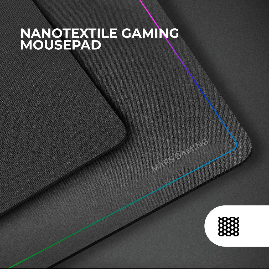 Mars Gaming MCP124, Layout Espanhol, Combo Gaming 3em1, Teclado Ergonômico H-Mech LED RGB, Mouse RGB 3200DPI Switches HUANO, Mousepad Nanotêxtil 360x260mm, Compatibilidade Multiplataforma, Preto