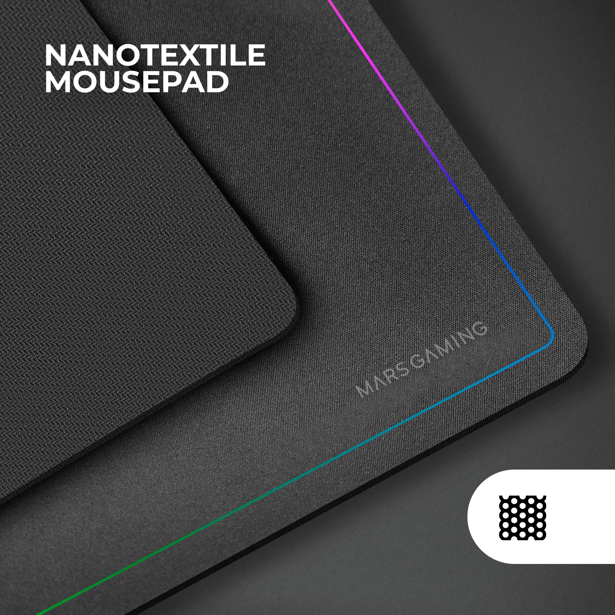 Mars Gaming MCP124, Layout Espanhol, Combo Gaming 3em1, Teclado Ergonômico H-Mech LED RGB, Mouse RGB 3200DPI Switches HUANO, Mousepad Nanotêxtil 360x260mm, Compatibilidade Multiplataforma, Preto