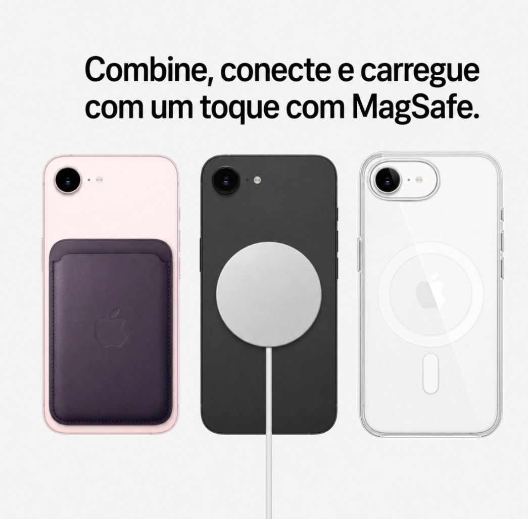 Apple iPhone 17e 256 GB: Tela Super Retina XDR de 6,1", Chip A19, Bateria para o Dia Todo, Câmera Fusion de 48 MP; Preto