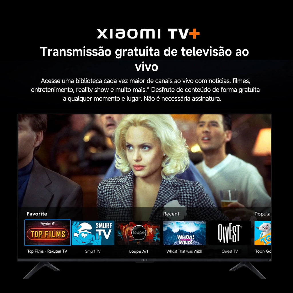 XIAOMI TV F 65, 65 Polegadas (165 cm), 4K UHD, Smart TV, Fire OS8, Controle por Voz Alexa, HDR10, MEMC, Modo Game Boost 120Hz, Compatível com Apple AirPlay